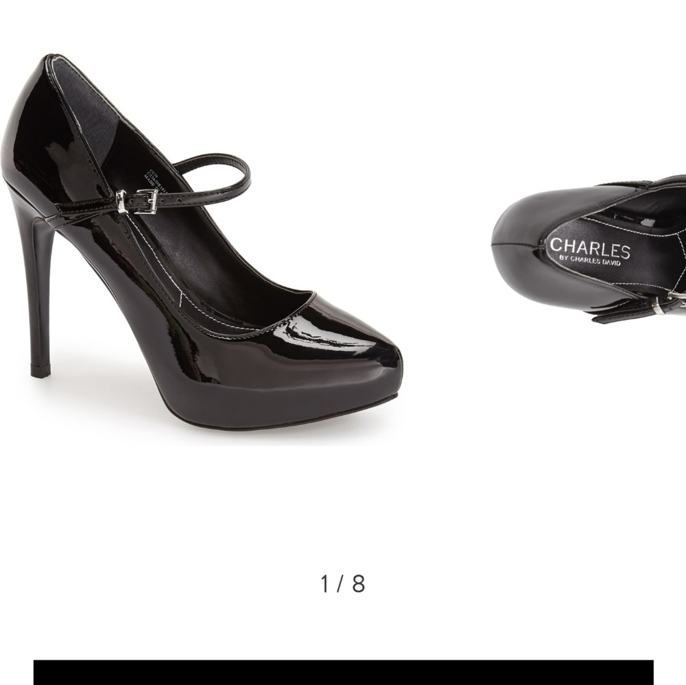 Black Mary Jane heels NEW 7.5